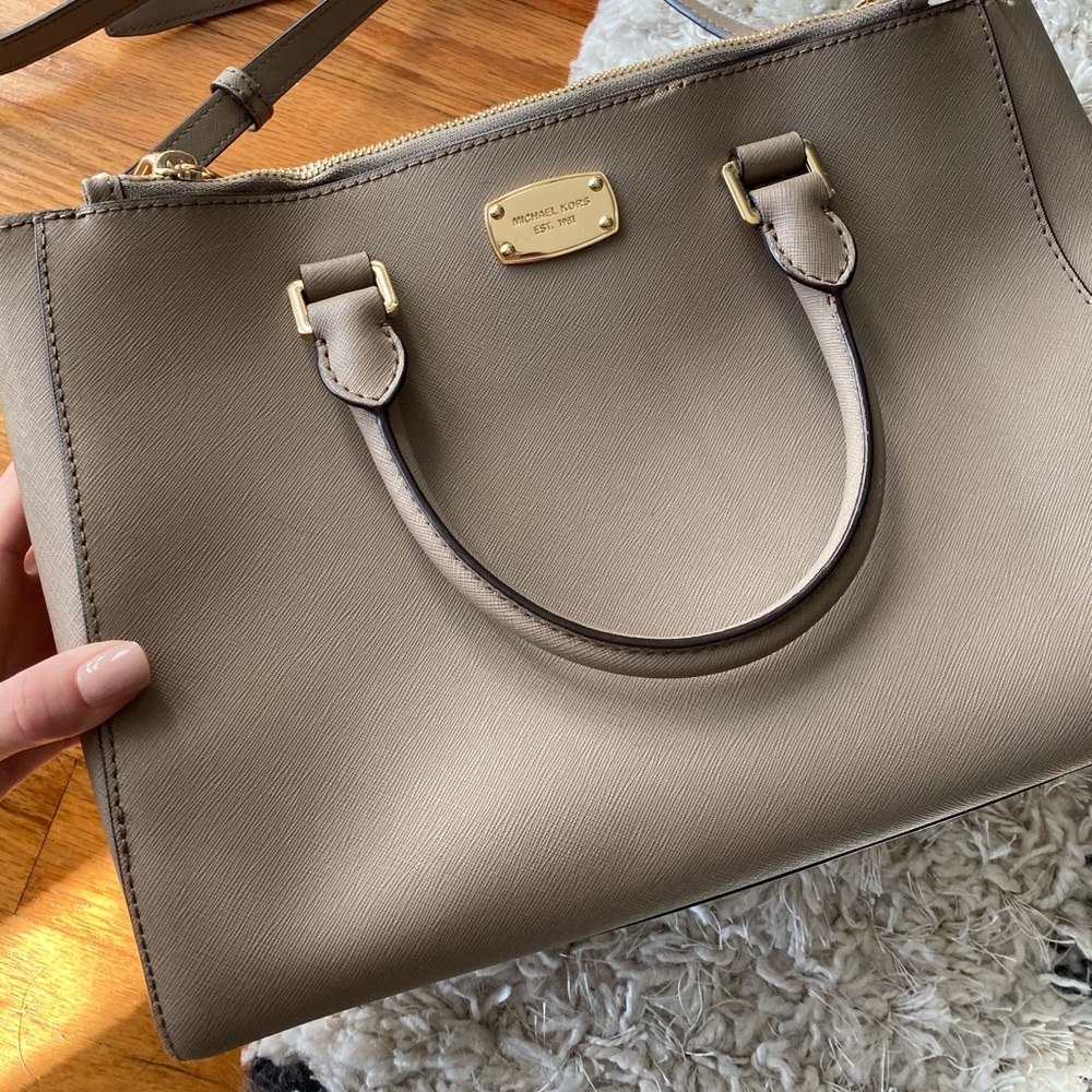 Michael Kors taupe bag